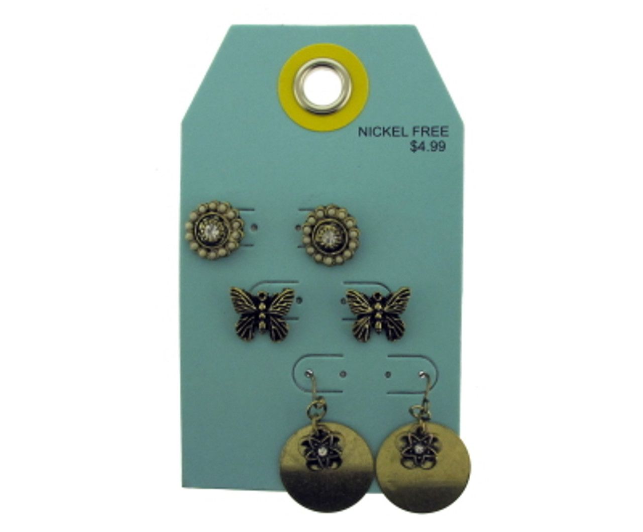 60 Wholesale Multiple Antique Style Gold Tone Earrings