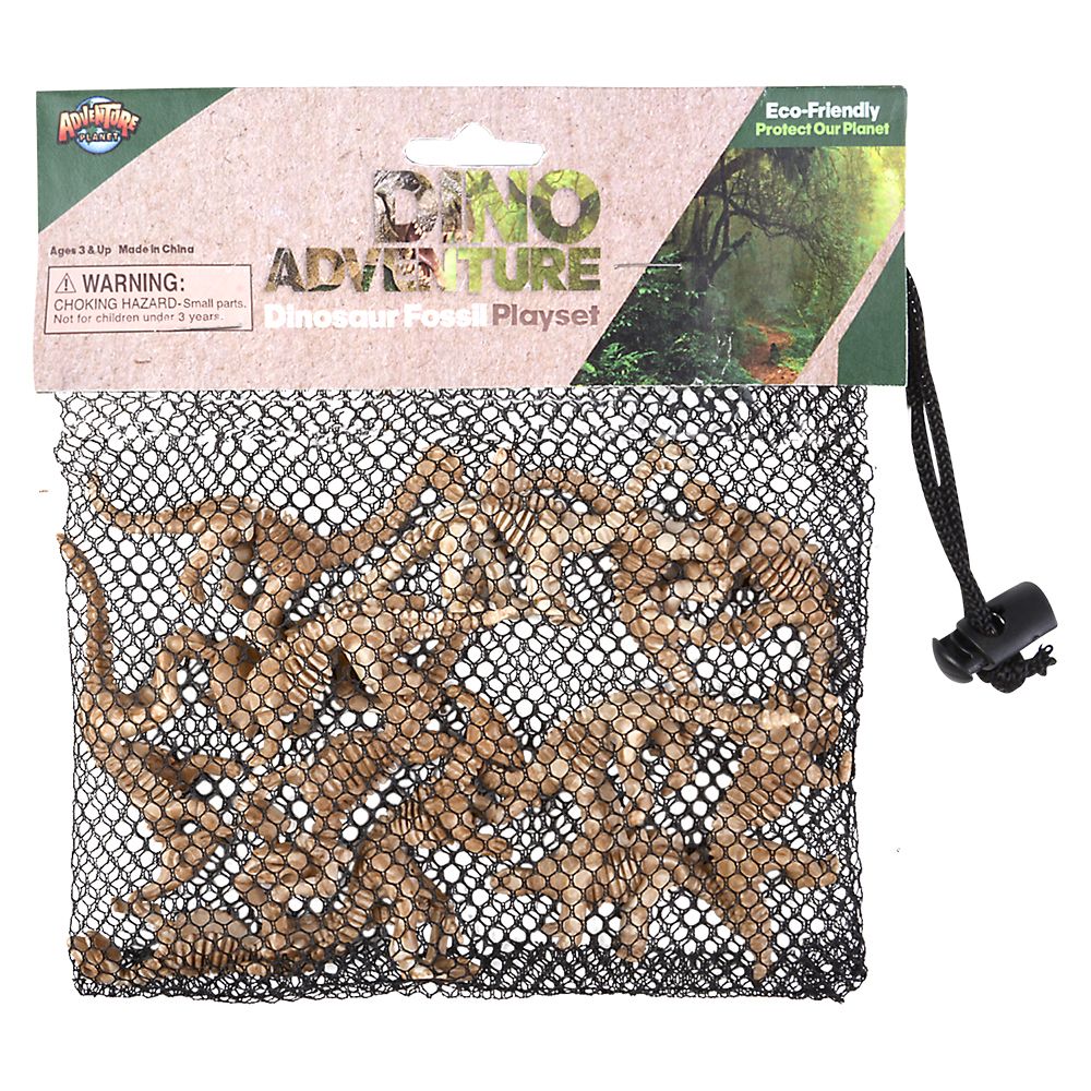 72 pieces of 12pc Dino Fossil Mesh Bag Play Set
