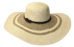 12 Wholesale Wide Brim Straw Braid Floppy Hats