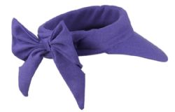 12 Pieces of Cotton Solid Color Visor With Back Bow