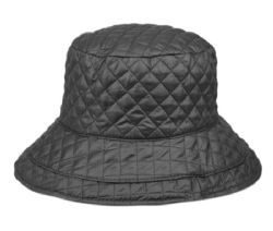 12 Pieces Quilted Stitch Rain Bucket Hat - Bucket Hats