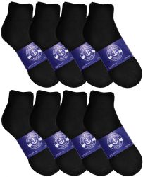 24 Pairs Yacht & Smith Mens Cotton Black Sport Ankle Socks, Sock Size 10-13 - Mens Ankle Sock