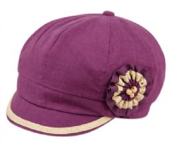 24 Wholesale Cabbie Hats With Flower