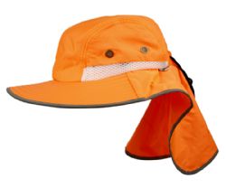 12 Wholesale Outdoor Fishing Camping Cap W/neck Flap Cover