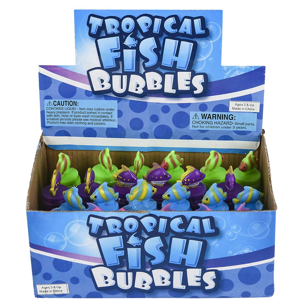288 pieces Mini Tropical Fish Bubble Bottle 0.6oz 3" - Bubbles