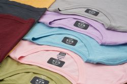 162 Wholesale Yacht & Smith Mens Assorted Color Slub T Shirt With Pocket - Size S