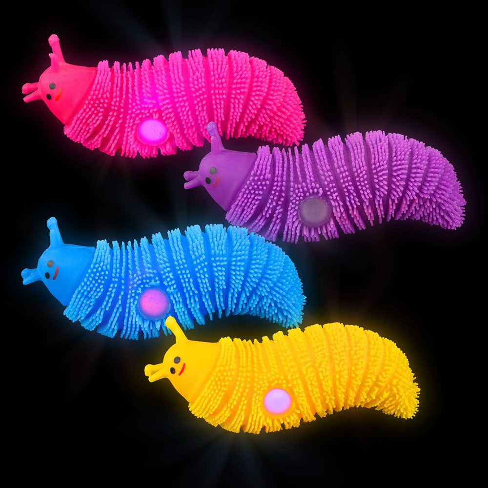 144 pieces 6.25" LighT-Up Puffer Slug - Slime & Squishees