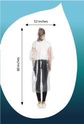 1800 Pieces Yacht & Smith Unisex One Size Reusable Rain Poncho Clear 60g pe - Event Planning Gear