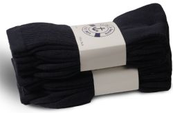 36 Pairs Yacht & Smith Women's Cotton Sports Crew Socks Terry Cushioned, Size 9-11, Navy - Womens Crew Sock
