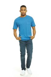 Yacht & Smith Mens Assorted Color Slub T Shirt With Pocket - Size S