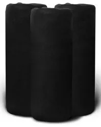 Yacht & Smith 50x60 Warm Heavy Duty Fleece Blanket, Soft Warm Compact Travel Blanket Solid Black