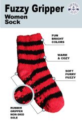 Yacht & Smith Women's Assorted Colored Warm & Cozy Fuzzy Gripper Bottom Socks