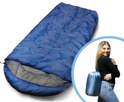 20 Wholesale Yacht & Smith Temperature Rated 72x30 Sleeping Bag Solid Blue