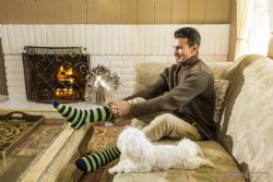 Wholesale Footwear Yacht & Smith Men's Assorted Colored Warm & Cozy Fuzzy Socks