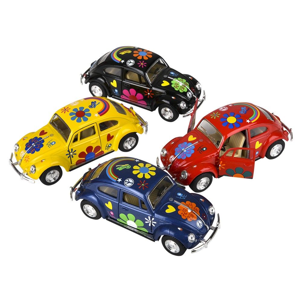 144 pieces 5" Diecast Pull Back Vw Beetle Printing - Car, Planes, Trains & Bikes