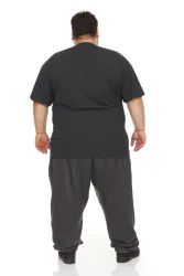 60 Wholesale Mens Plus Size Cotton Short Sleeve T Shirts Solid Black Size 4xl