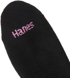 Hanes Woman Black Quarter Ankle Socks Size 9-11