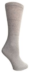 24 Wholesale Yacht & Smith Women's Cotton Diabetic NoN-Binding Crew Socks - Size 9-11 Gray