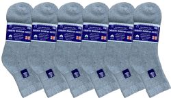 36 Wholesale Yacht & Smith Women's Diabetic Cotton Ankle Socks Soft NoN-Binding Comfort Socks Size 9-11 Gray Bulk Pack