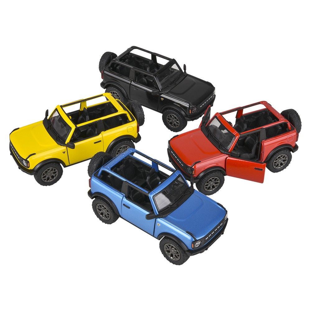 144 pieces 5" DiE-Cast Pull Back 2022 Ford Bronco Open Top - Car, Planes, Trains & Bikes