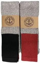 Yacht & Smith Mens Cotton Thermal Tube Socks, Cold Weather Boot Sock Shoe Size 8-12