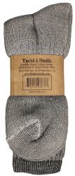 24 Pairs Yacht & Smith Men's Merino Wool Thermal Socks Heather Grey Size 10-13 - Mens Thermal Sock