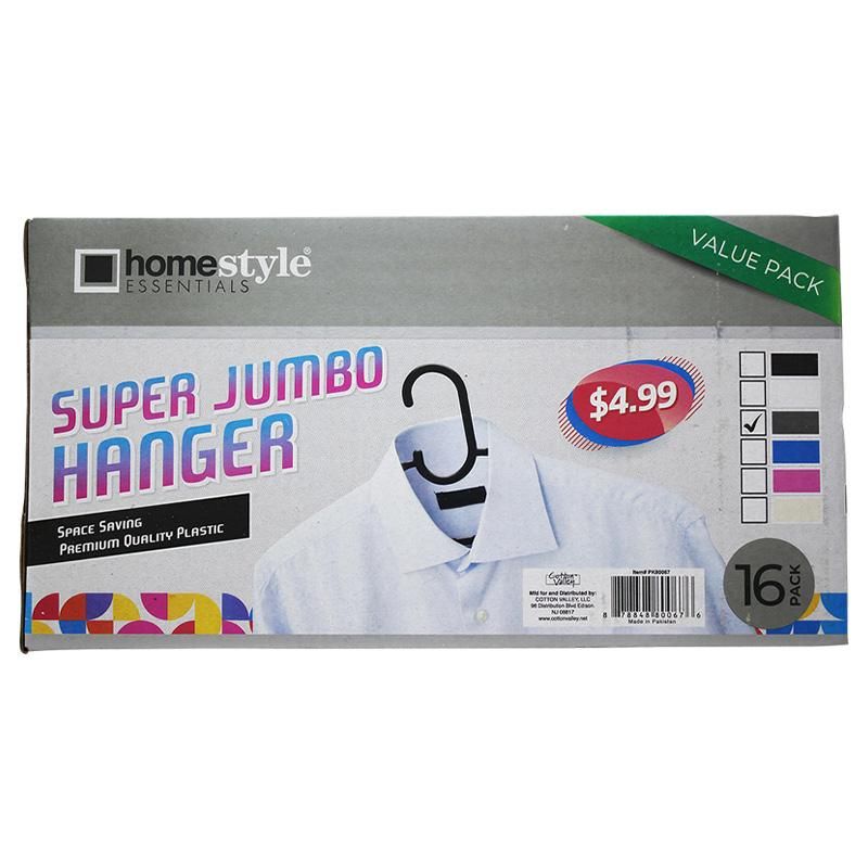 16 Pieces 16 Pack Grey Plastic Box Hangers - Hangers