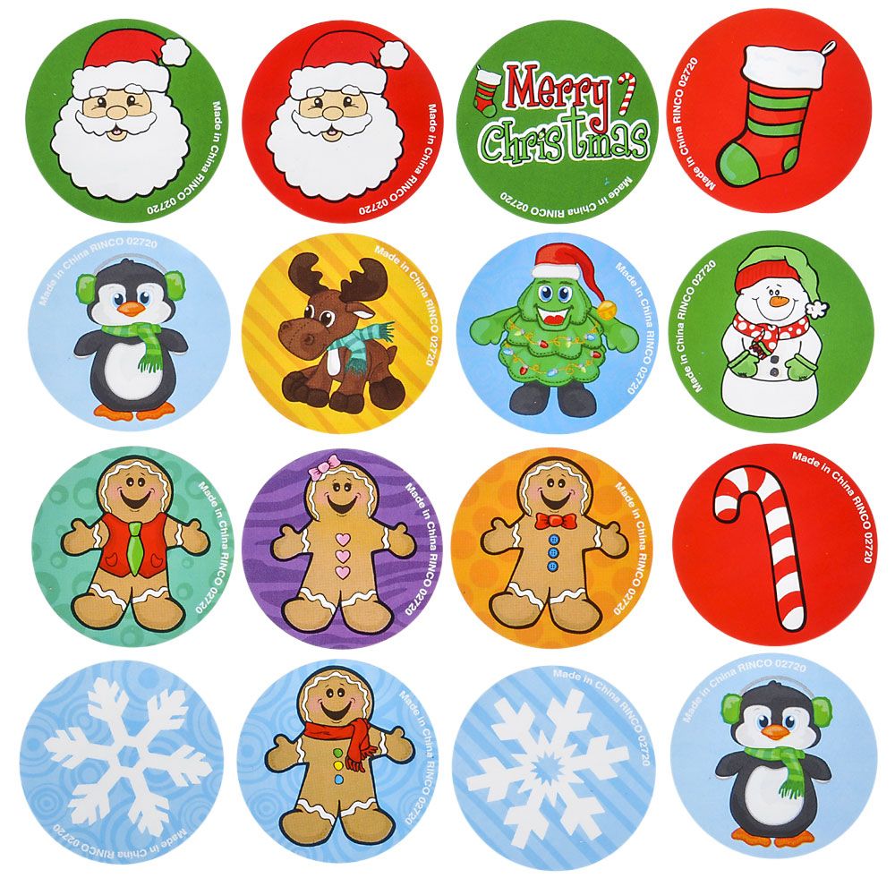 20000 pieces Holiday Roll Stickers Assortment (500pcs/unit) - Tattoos and Stickers