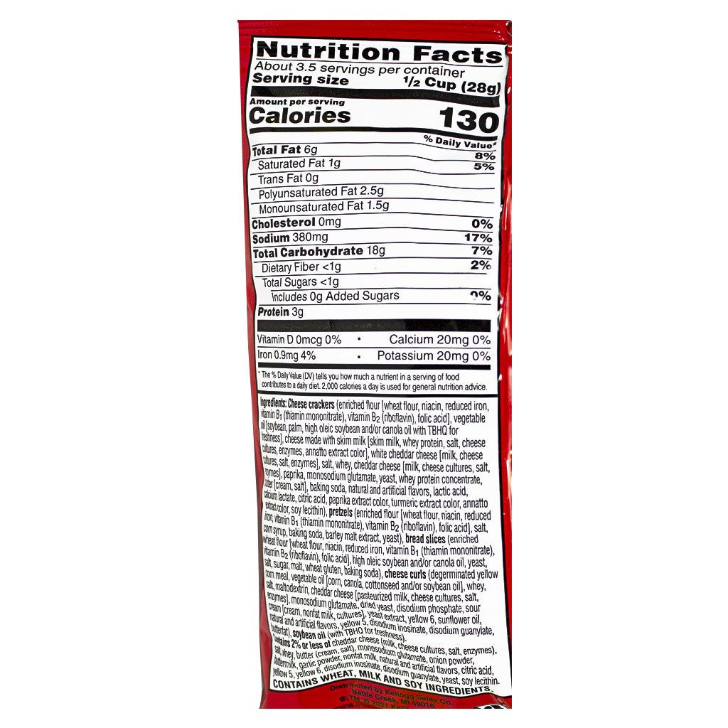 24 pieces of Travel Size CheeZ-It Double Cheese Snack Mix - 3.5 Oz.