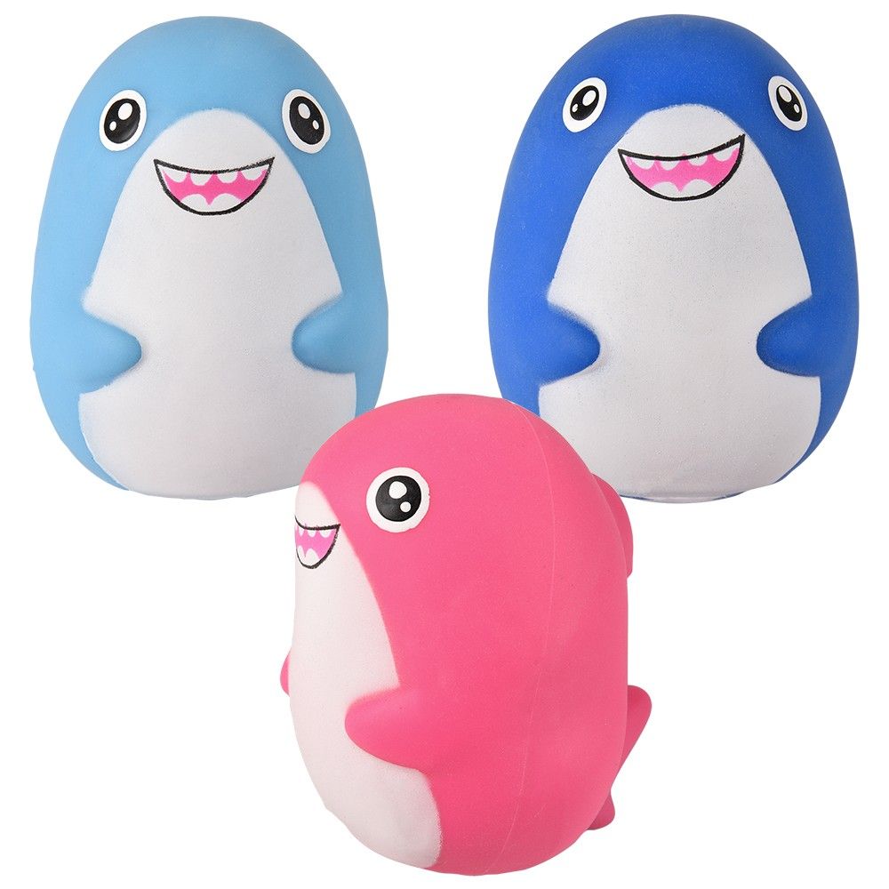72 pieces Squish And Stretch Shark 3.75 Inch 12ct - Slime & Squishees
