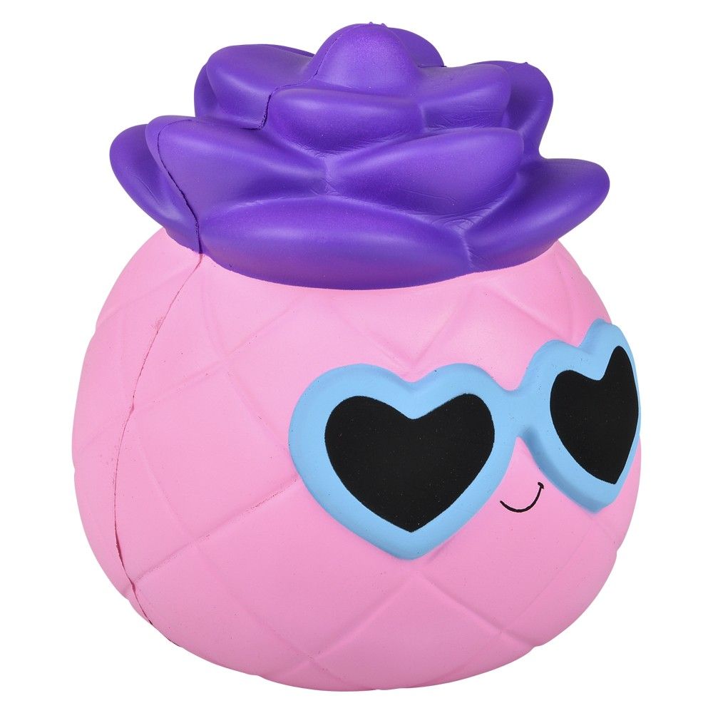 12 pieces Jumbo Squish Pineapple Heart Glasses Mix 10 inch - Slime & Squishees