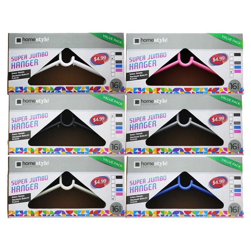 16 Pieces 16 Pack Blue Plastic Box Hangers - Hangers