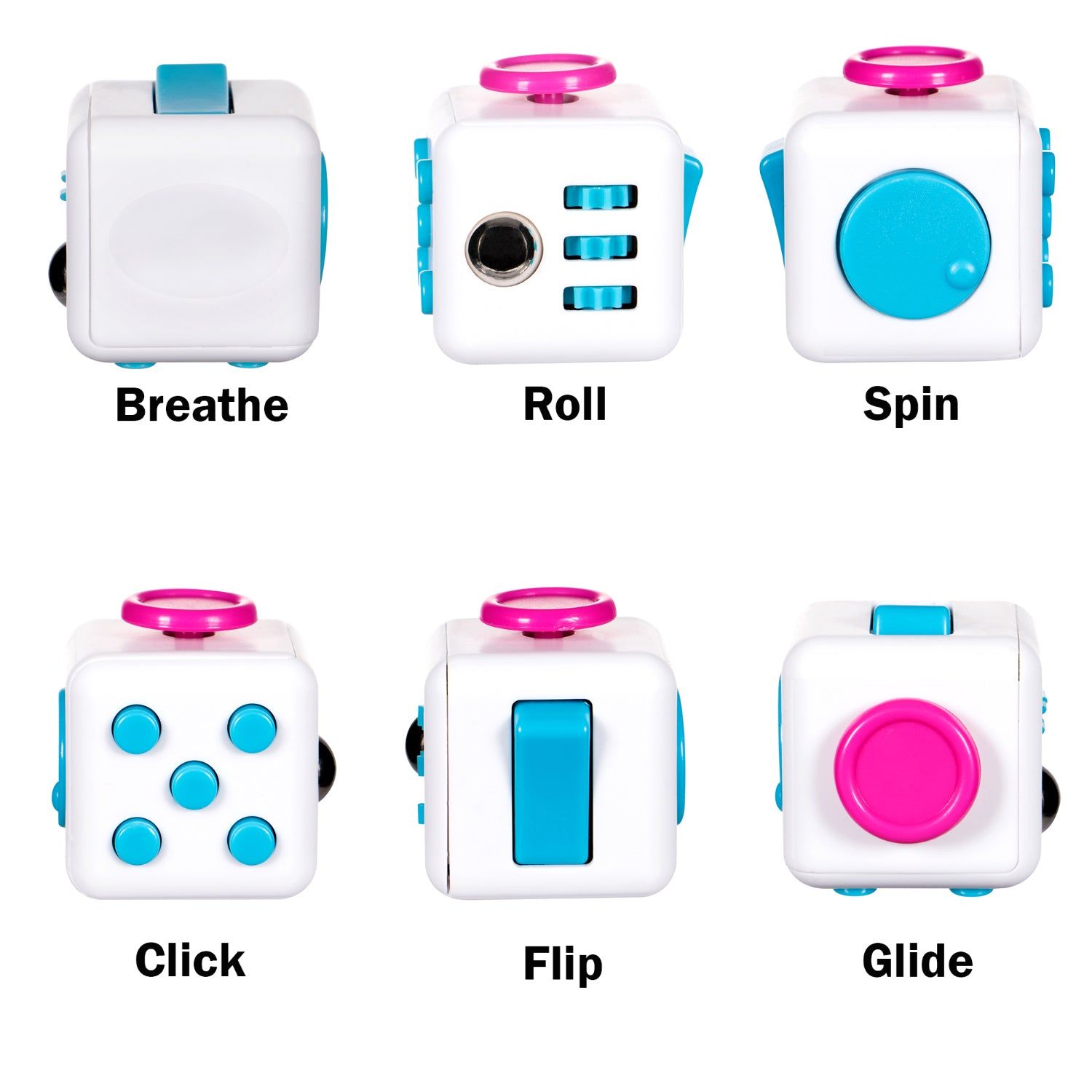 Wholesale Footwear White, Blue & Pink Focus Cube