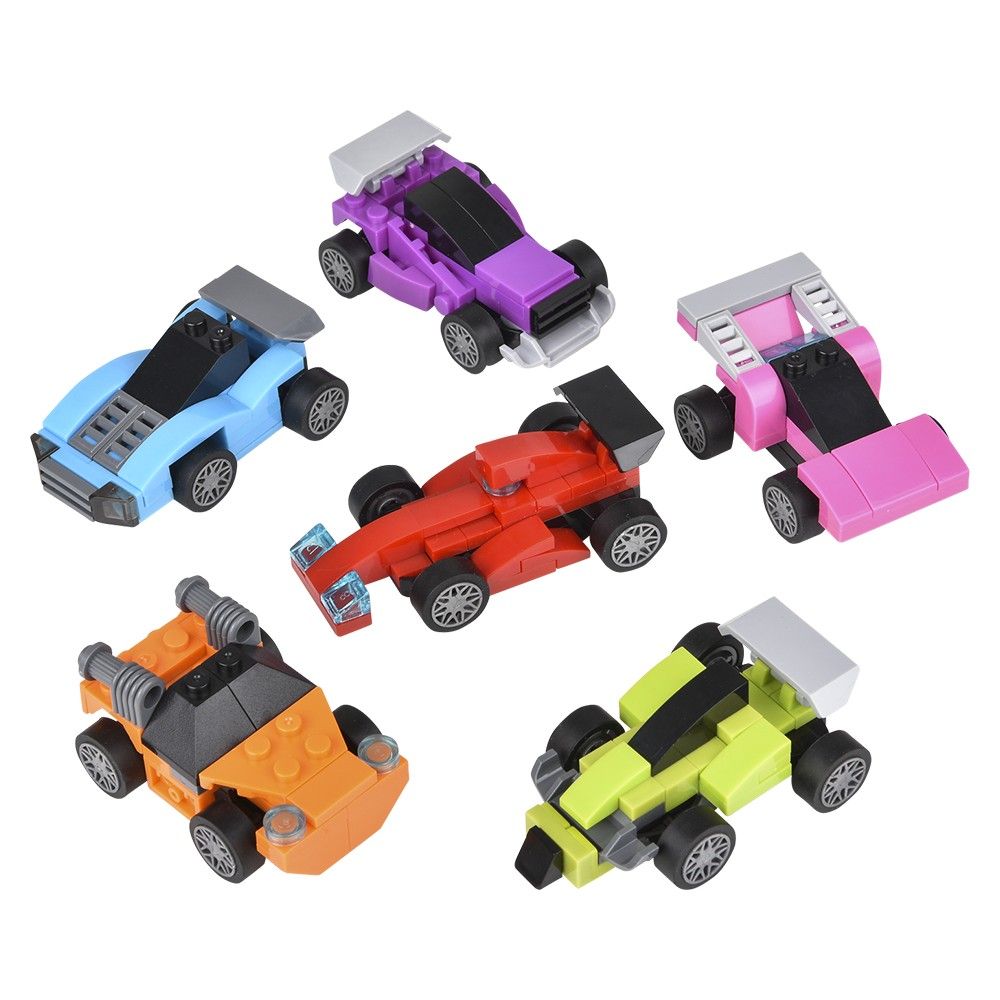144 of 2.75 inch Building Block Pull Back Race Car