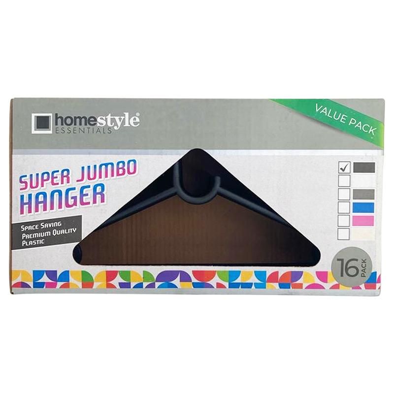 16 Pieces 16 Pack Black Plastic Box Hangers - Hangers