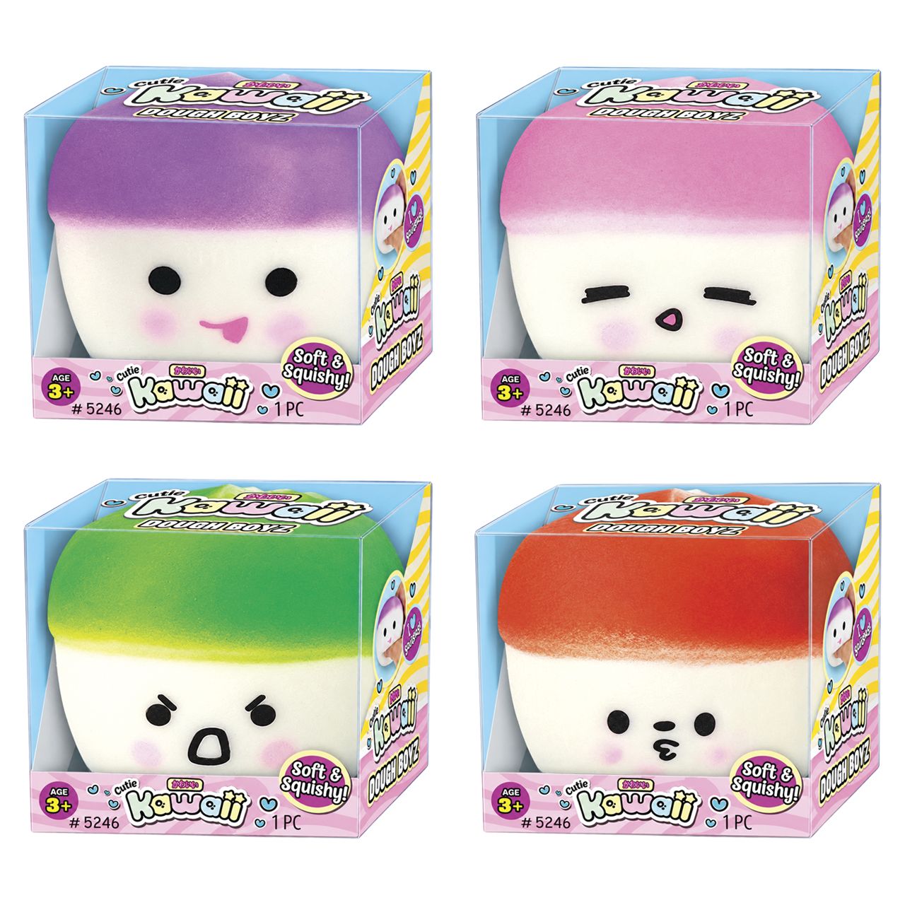 144 pieces Squishy Kawaii Dough Boyz - Slime & Squishees