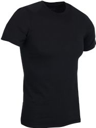 Mens Black Cotton Crew Neck T Shirt Size Small