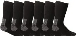 Yacht & Smith Men's Heavy Duty Black Steel Toe Work Socks