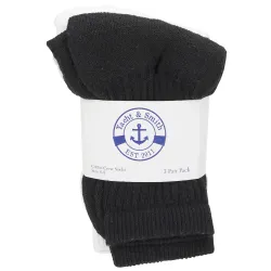 Yacht & Smith Kid's Cotton Terry Cushioned Assorted Colored Crew Socks