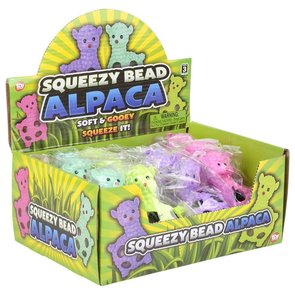 144 pieces 3.5" Squeezy Bead Alpaca Ball - Slime & Squishees