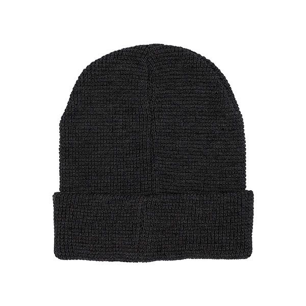 24 pieces Waffle Knit Cuff Beanie HEATHER_CHAR - Winter Beanie Hats