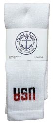 120 Wholesale Yacht & Smith Kids Cotton Usa Tube Socks, Referee Style Size 6-8
