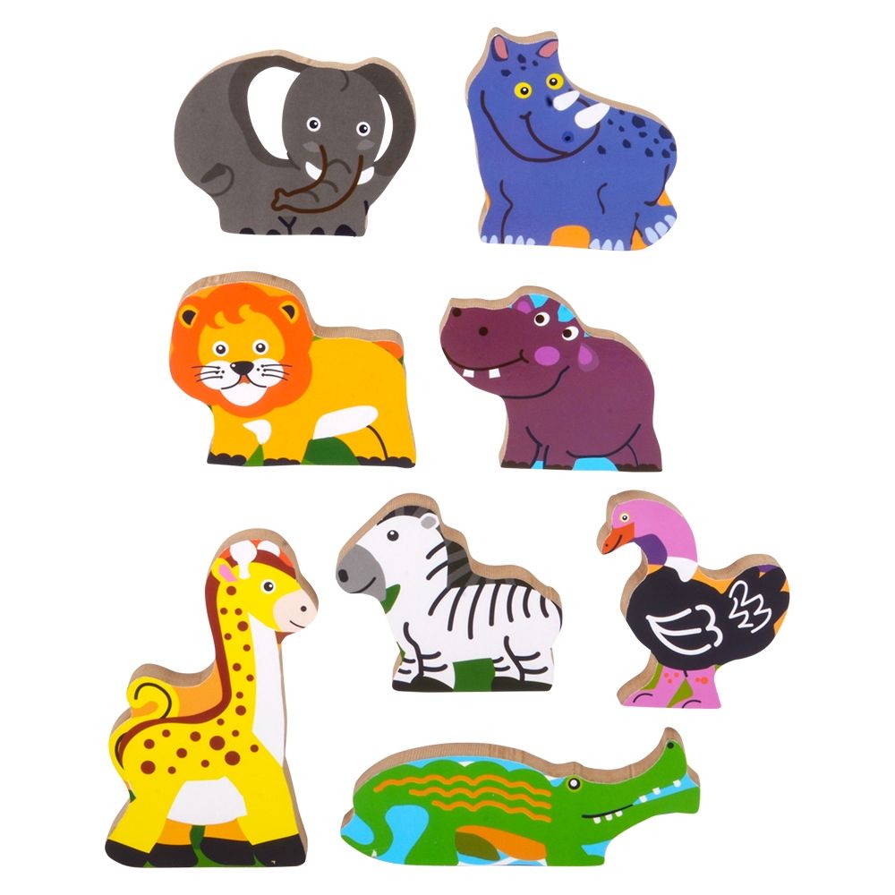 24 Pieces of 11.75" X 10.25" 8 Pc Chunky Safari Theme Puzzle