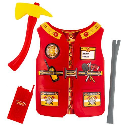 12 Wholesale Firefighter Play Set - 4 Piece Set
