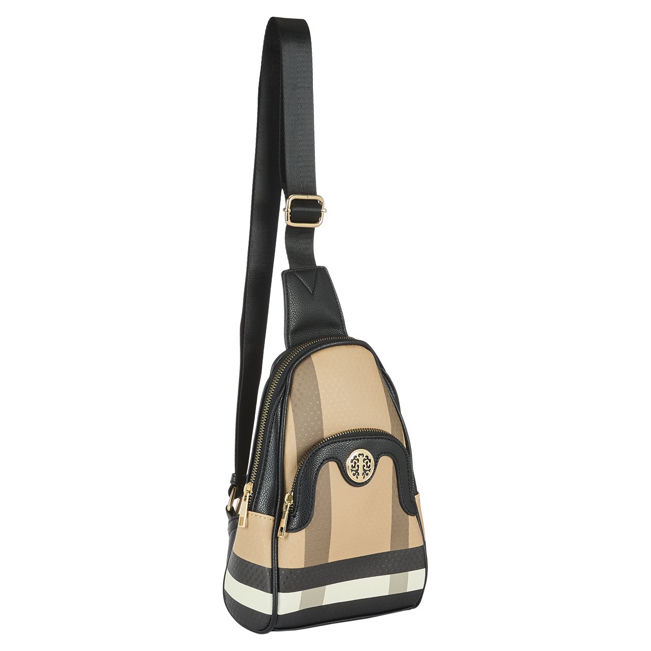 30 pieces Sling Crossbody Bag - Brown & Black Plaid - Tote Bags & Slings