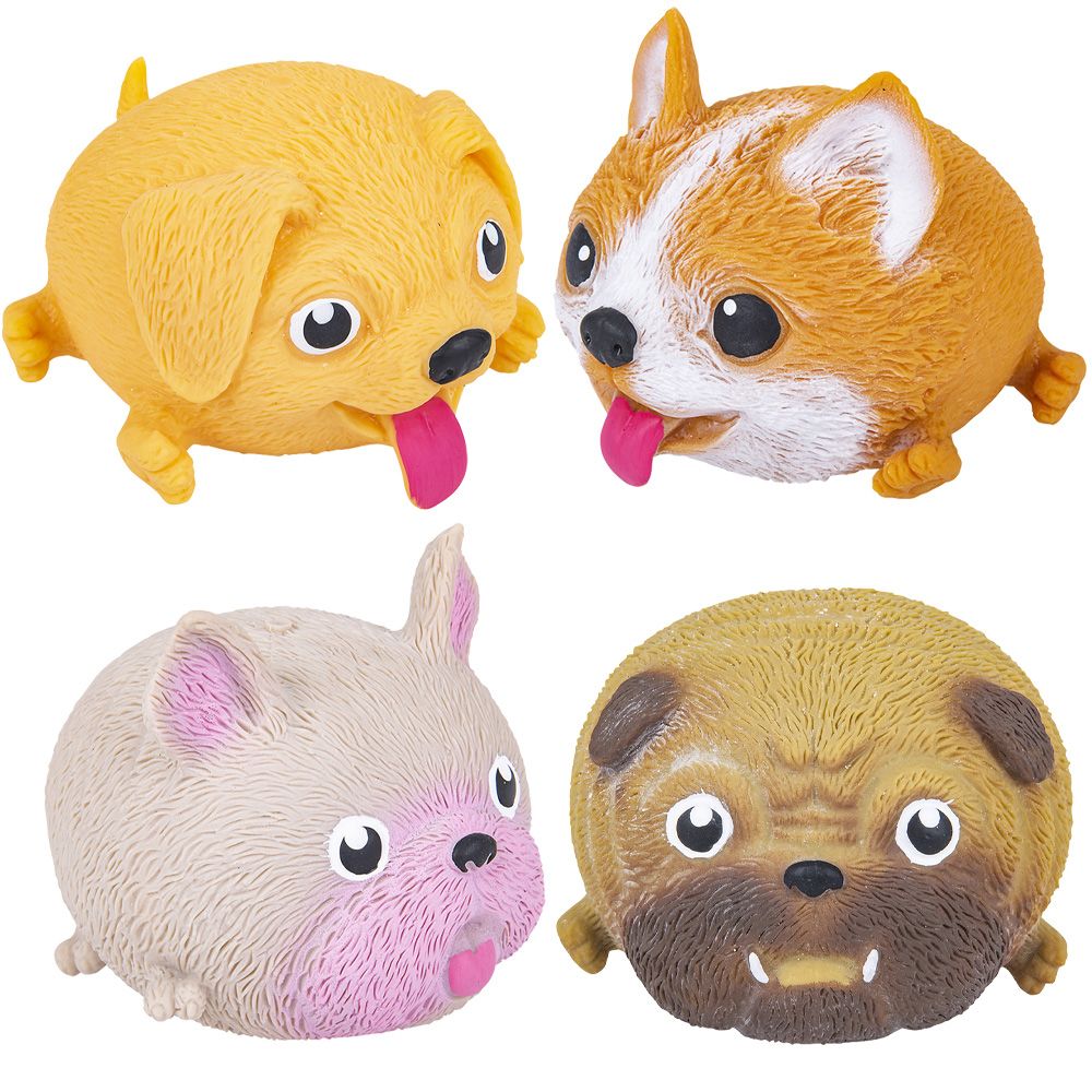 72 pieces 4" Squish And Stretch Puffy Dog - Slime & Squishees