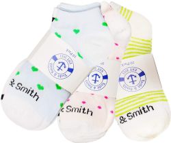 60 Wholesale Yacht & Smith Girls Colorful Fun Printed Thin Lightweight Low Cut Ankle Socks