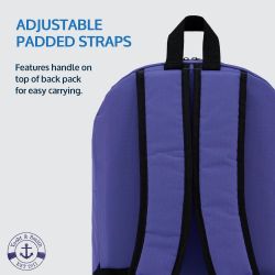 Yacht & Smith 17 Inch Water Resistant Backpack With Adjustable Padded Shoulder Straps