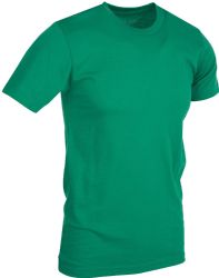 60 Wholesale Mens Green Cotton Crew Neck T Shirt Size Large