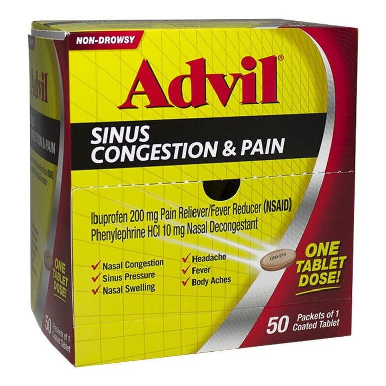 50 Pieces Travel Size Sinus Congestion Pain Card Of 1 - Pain & Allergy Relief for Donation